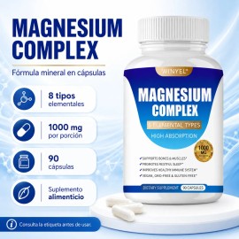 Magnesio Complejo Ocho Tipos Fórmula Nutricional Diaria Plus