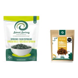 Alga Espirulina Máxima 500tab Kosher 250g + Piña Spirulina