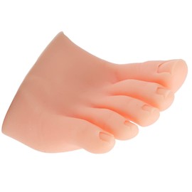 TYTOGE Fake Foot Model Soft Silicone Prosthetic Flexible Practice Foot Nail Art, Nails Art Training Display Fake Half Foot Model Light Skin Color Practice Silicone Foot
