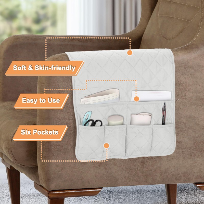 sourcing map Couch Sofa Armrest Organizer Non-Slip Chair Arm Recliner