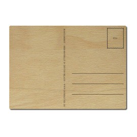 Interluxe Wooden Postcard Die Welt ist schön weil du drauf bist DIN A6 105 x 148 mm Real Wood Saying Love Declaration