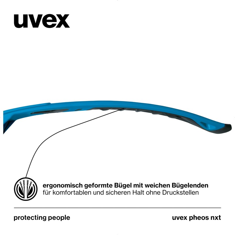 Uvex pheos nxt - premium safety glasses - anti-fog interior,
