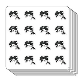 Orca Killer Whale Planner Stickers, 0.5in Monthly Scrapbooking Kids DIY Arts Crafting 208-Pack