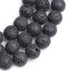 GEM-Inside Natural 20mm Black Lava Rock Round Gemstone Semi Precious