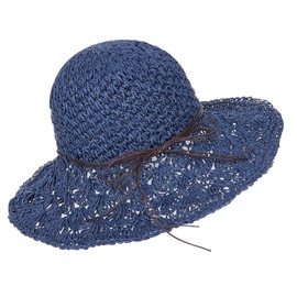 Women Straw Sun Hat Floppy Sun Hat Summer Girls Panama Hat Wide Brim Beach Cap Foldable Natural Straw Braided Trilby Hat Anti-UV Protection Hat with Lovely Bowknot Sun Visor Hat for Outdoor Activities