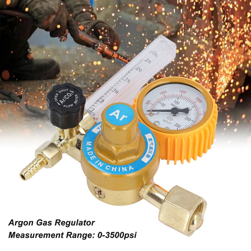 Argon Gas Regulator 0 To 3500psi Aluminum Alloy TIG Flow