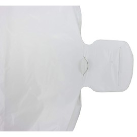 Plastic Bag-Standard White Plain T-Shirt Bag 29cm x 17cm x 21.13cm 15 mic - 100 bags/bundle