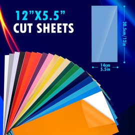 moinkerin Pack of 20 Vinyl Film Plotter 30.5 x 14 cm Plotter Film Plotter Films for Glass Cups Window DIY Decoration