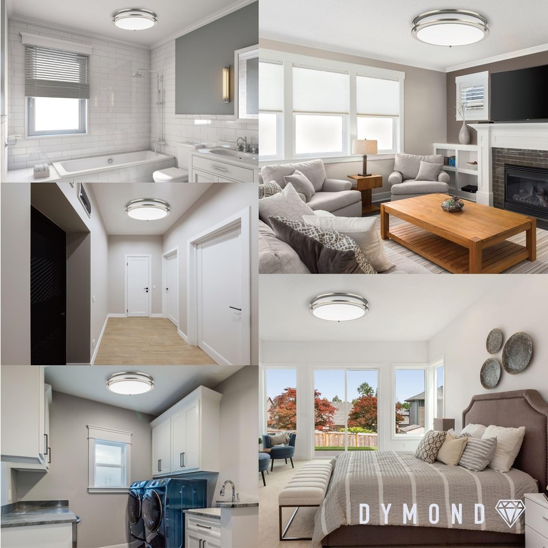 DYMOND LED Ceiling Light Fixture Flush Mount 4000K Natural Daylight