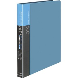 Kokuyo File Business Card Holder Refill A4, 30 Holes, Holds 500 Cards, Blue MEI-F355NB