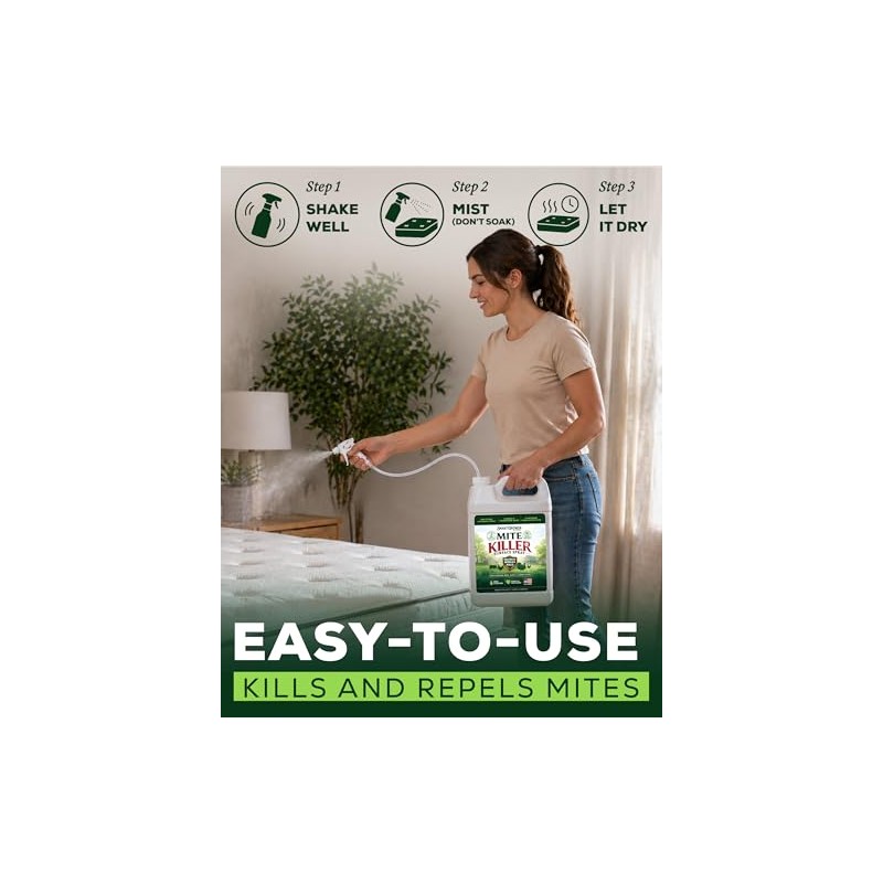 Dust Mite Spray for Home, Mite Killer for Chicken, Carpet,