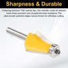sourcing map 2pcs 15 Degree Chamfer Router Bit 1/4 Inch