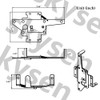 skysen Stainless Steel Self Closing Vinyl Fence Single Gate Hinge