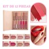 Set De Labiales Líquidos Mate con 12 tonos de Larga