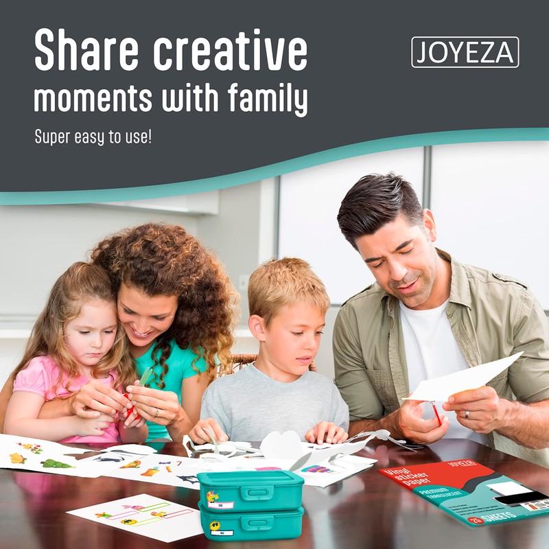 JOYEZA Premium Printable Vinyl Clear Sticker Paper for Inkjet Printer