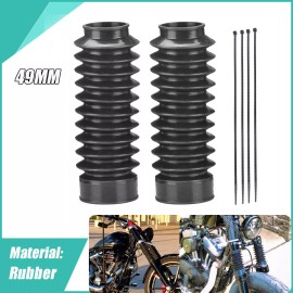 Unbranded 49mm Fork Cover Gaiters Shock Absorber For Harley Dyna FXD FXDWG FXDL FXDF FXDB