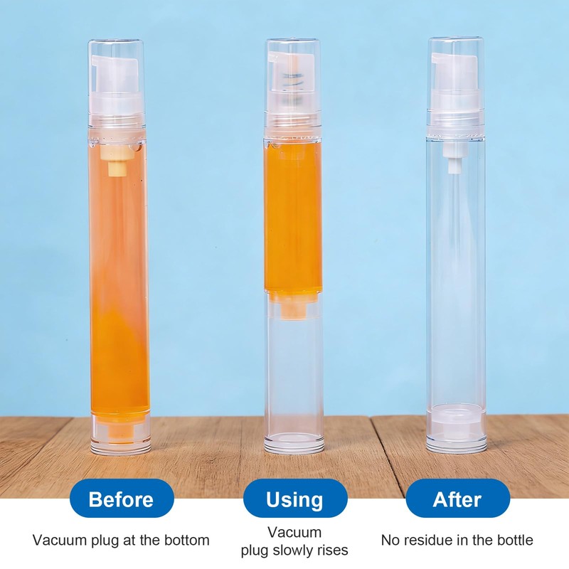 Molain Set di 12 flaconi da viaggio con pompa airless