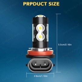 SHENKENUO 4pc LED Headlight High Low Fog Light Bulbs Combo Kit For Toyota Tundra 2014-20