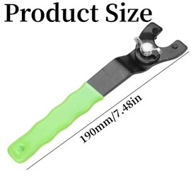 Grinder Wrench, Locknut Wrench, Adjustable Lock-Nut Pin Spanner Wrench, Universal Adjustable Lock-nut Pin Spanner Wrench, for 4" 5" 6" 7" 9" Grinder Wrench Spanner (Green)