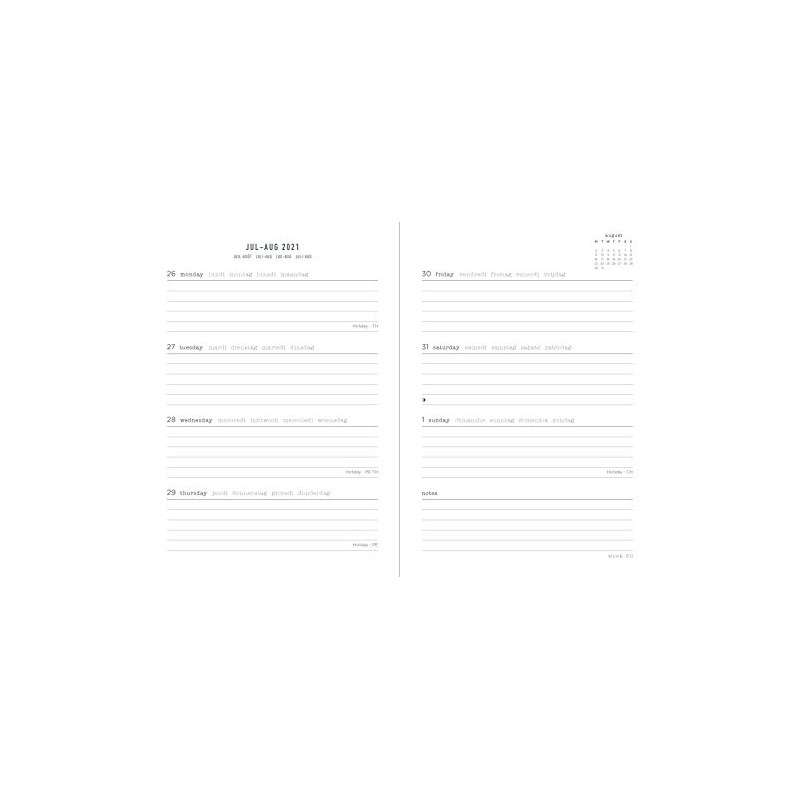 LETTS Charms A5 Academic 21.22 Week to View Diary -