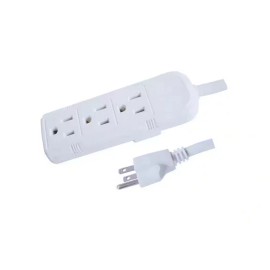 Tessan 3-Outlet Mini Power Strip w/ 1.5 ft Cord – Compact Extension Plug