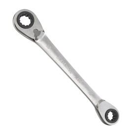 Reversible 4-in-1 Double Ring Ratchet Spanner with 8, 10, 12, 13mm with 72 Teeth Made of Chrome-Plated CV Steel I Ratchet Ring Wrench from WIESEMANN 1893 I 81062