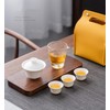 Mutton fat jade tea set, travel tea set, one pot,