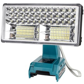 GRVODFRTA 50W 4200LM Cordless LED Work Light for Makita 18V Battery Portable Flood Lights for Outdoor Indoor Workshop Job Site, Floodlight & Spotlight Modes/Pivoting Head/USB Port(No Battery)