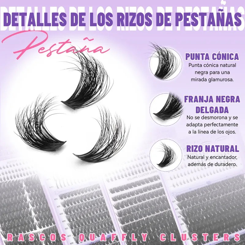Kit De Extensiones De Pestañas De Alta Capacidad,1274 Pcs