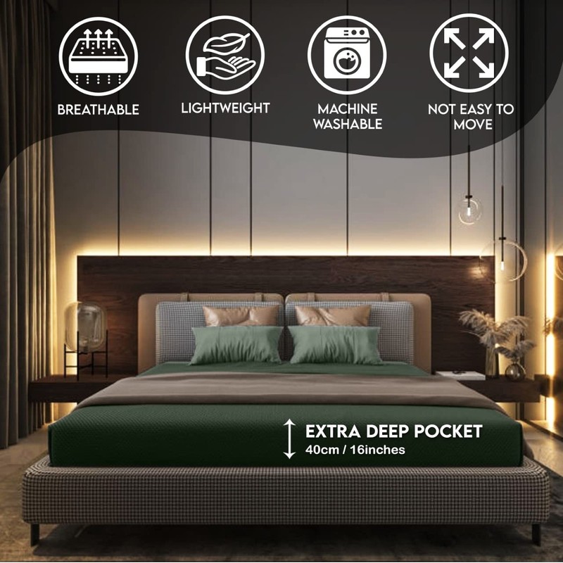 Allure Bedding 16 Inches 40 CM Extra Deep Fitted Sheets