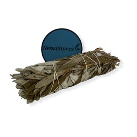 NessaStores White Sage + Black Sage Smudge Incense 4"-5" Bundle #JC-214 (12 pcs)