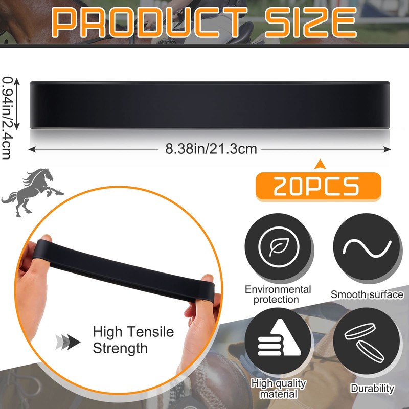 20 Pieces Dally Wraps Horse Rubber Roper Wrap Saddle Horn