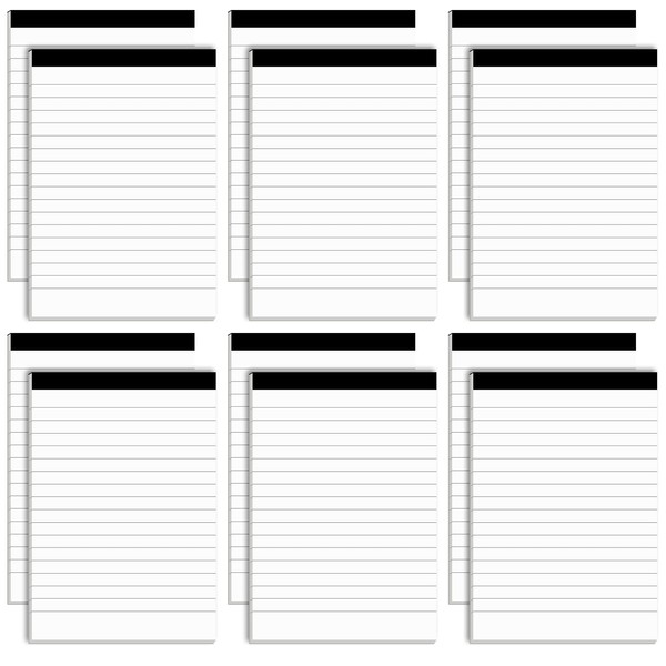 12pcs Perforated Note Pads College Ruled - 4" x 6"