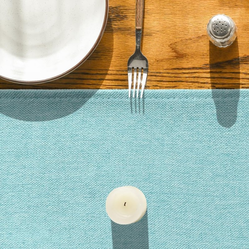 Artoid Mode Light Blue Table Runner, Seasonal Fall Winter Machine