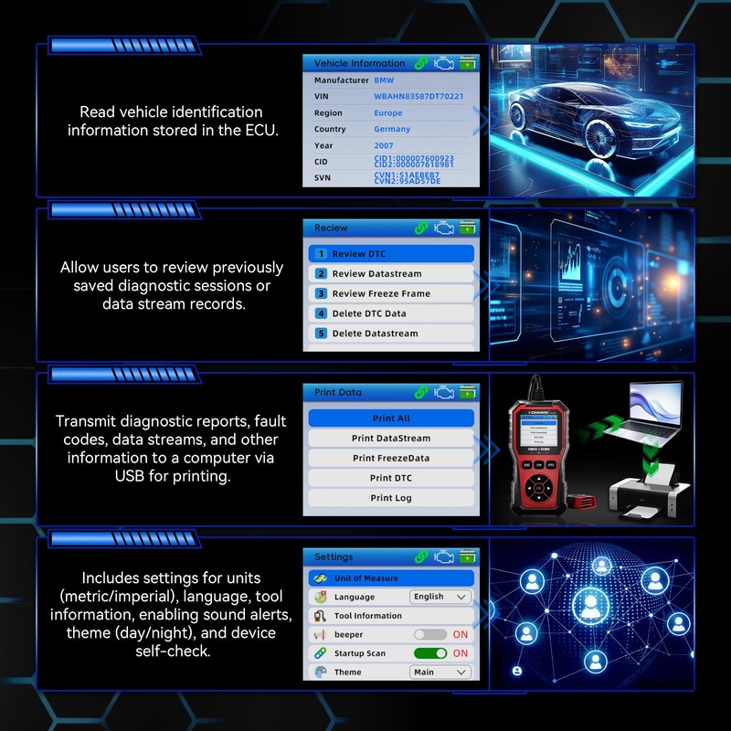 KONNWEI OBD2 Scanner Diagnostic Tool KW330, Check Engine Code Reader