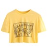 SweatyRocks Women's Cactus Print Crop Top Summer Short Sleeve Graphic