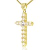Cross Necklace with Extended Length Chain, 23.6'' Extra Long Cross