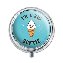 I'm A Big Softie Soft Serve Ice Cream Cone Funny Humor Pill Case Trinket Gift Box