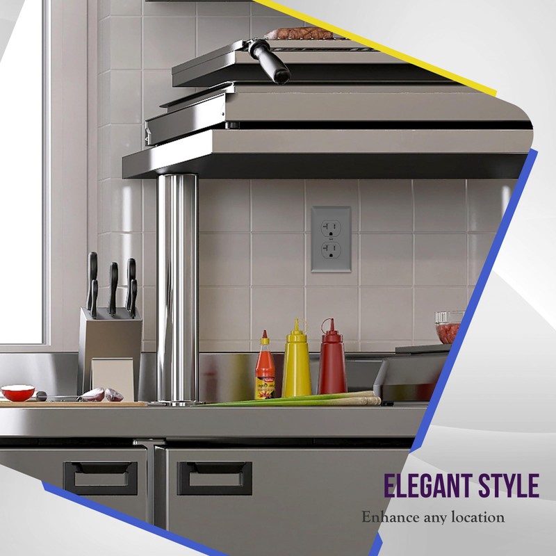 ENERLITES Duplex Wall Plates Kit, Home Electrical Outlet Cover, 1-Gang