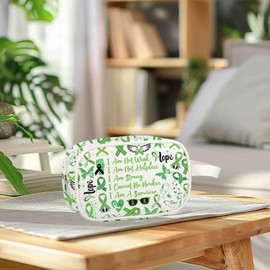 VAMSII Organ Donation Appreciation Gift Green Ribbon Mental Health Awareness Toiletry Bag Kidney Donor Transplant Gift (USOrganToiletry)