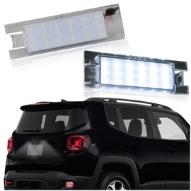 KEEGTBOX Full LED License Plate Light Tag Lamp Compatible with Jeep Renegade SUV 2015 2016 2017 2018 2019 2020 2021 2022 Rear Bumper Tag Lamp Accessories