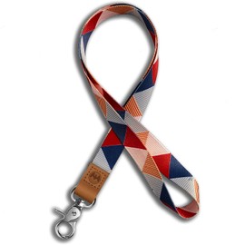 AZEAM Lanyard,Black Lanyard for Keys Keychain Lanyard Holder with Metal Clasp, ID Badges Cool Lanyard for Men Women, Long Neck Teacher Lanyard for Card Holder Car Keys,Wallet,Key chain(Triangle)