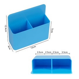 Shpucise Black Magnetic Pen Marker Holder with Adjustable Pad, Remote Control Holder Adjustable Fits Fridge Refrigerator Whiteboard Locker for Office Home School (Blue)