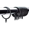 Metal Curtain Ring 40mm Black Curtain Pole Rings with Sliding