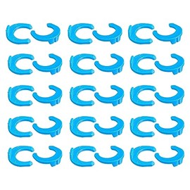 PAROAD Pack of 30 6.35 mm (1/4 Inch) Blue Sealing Clips for RO Reverse Osmosis Water Filter Fittings PE Pipe Fitting Filter System Accessories