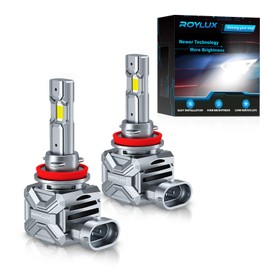 ROYLUX H11 Fog Light, H9 H8 24000LM 600% Brighter 99% CANBUS Ready Plug & Play 50,000Hrs Lifespan 6000K
