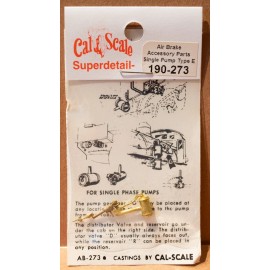 Cal-Scale HO #273 Steam Loco Air Brake Set (Brass Castings) -- For Single Phase