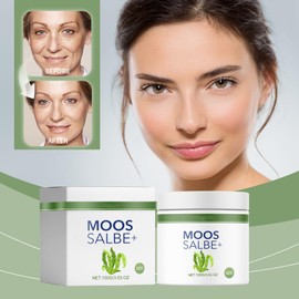Moossalbe Plus - Moossalbe Gesicht Falten - Feuchtigkeitsspendende Gesichtscreme - Anti-falten-creme Frauen Gesichtspflege - Moossalbe mit Kollagen & Aloe vera - Moossalbe Damen Reduzieren Trockenheit