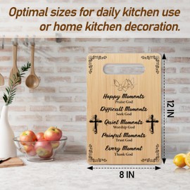 Christian Wedding Cutting Board, Religious Marriage Wood Charcuterie Board, Wedding Gifts For Couples, Christian Engagement Gifts, Bible Verse Bamboo Chopping Board, Kitchen Home Farmhouse Decor -04