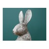 MAISONICA Large 36cm Silver Hare Bunny Rabbit Statue Figurine Ornament